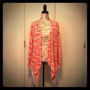 Maurice’s cardigan with hoodie and cute fringe